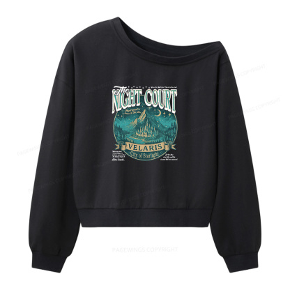 Pagewings The Night Court Women Off  Shoulder Sweatshirt