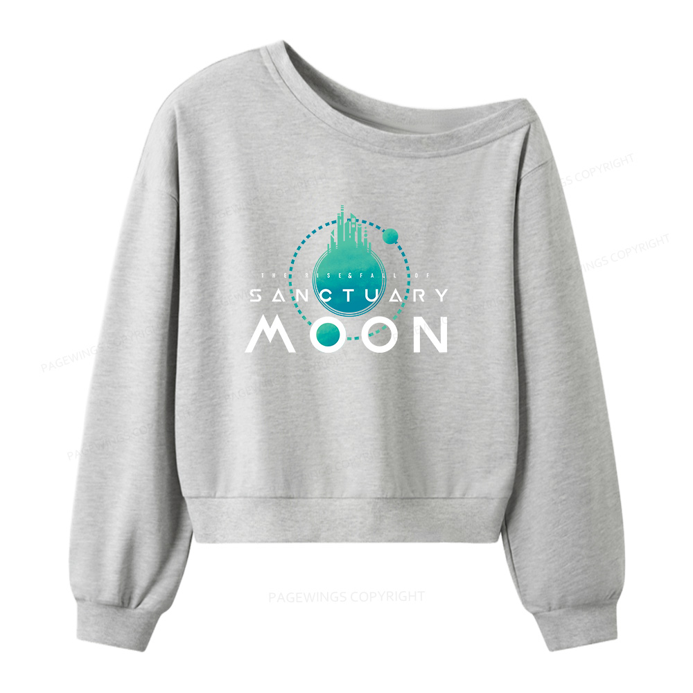 Pagewings Sanctuary Moon Women Off  Shoulder Sweatshirt