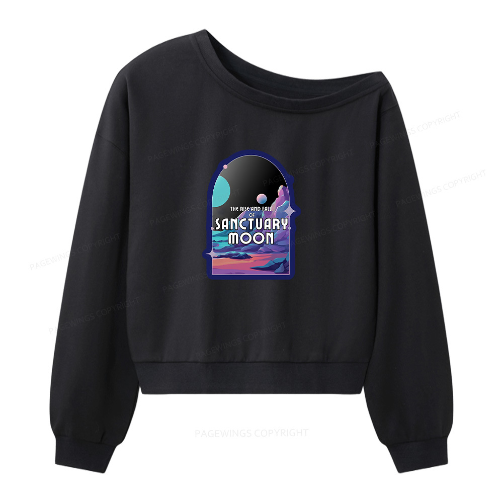 Pagewings Sanctuary Moon Women Off  Shoulder Sweatshirt