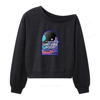 Pagewings Sanctuary Moon Women Off  Shoulder Sweatshirt