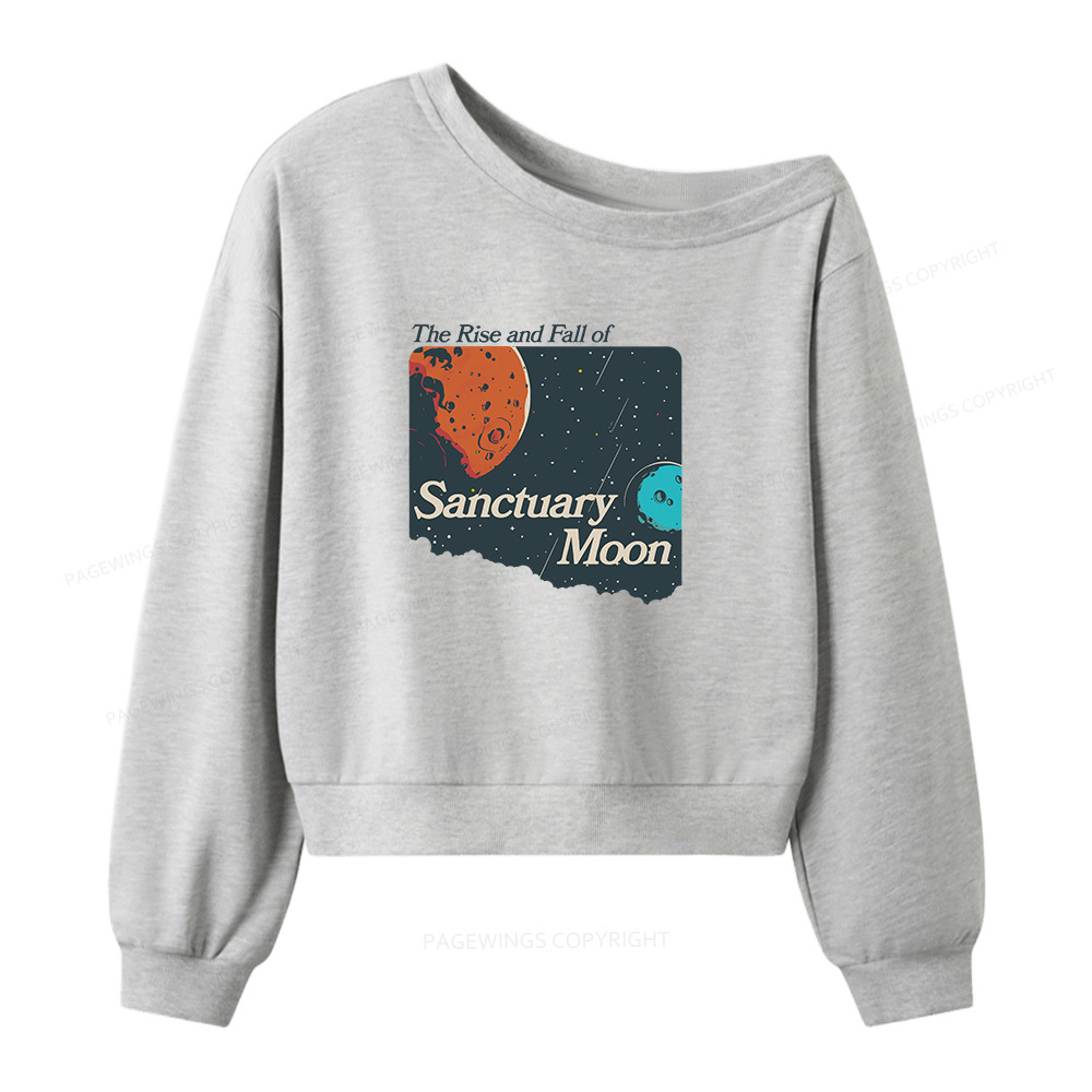 Pagewings Sanctuary Moon Women Off  Shoulder Sweatshirt