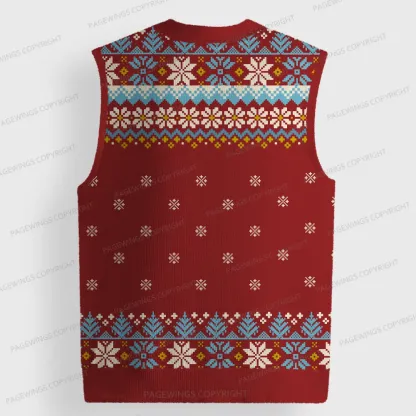 Pagewings Introverted But Willing To Discuss Sanctuary Moon Unisex V-Neck Ugly Knit Vest