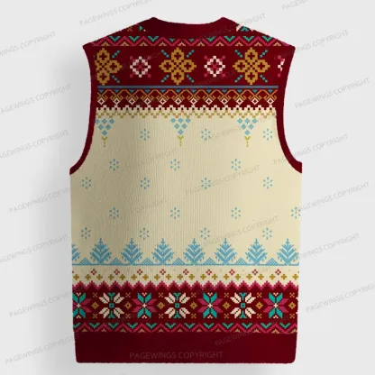 Pagewings Emotions Unisex V-Neck Ugly Knit Vest