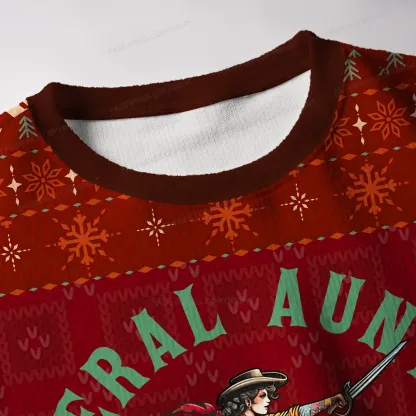 Pagewings Feral Aunts Book Club Unisex Ugly Knit Sweatshirt