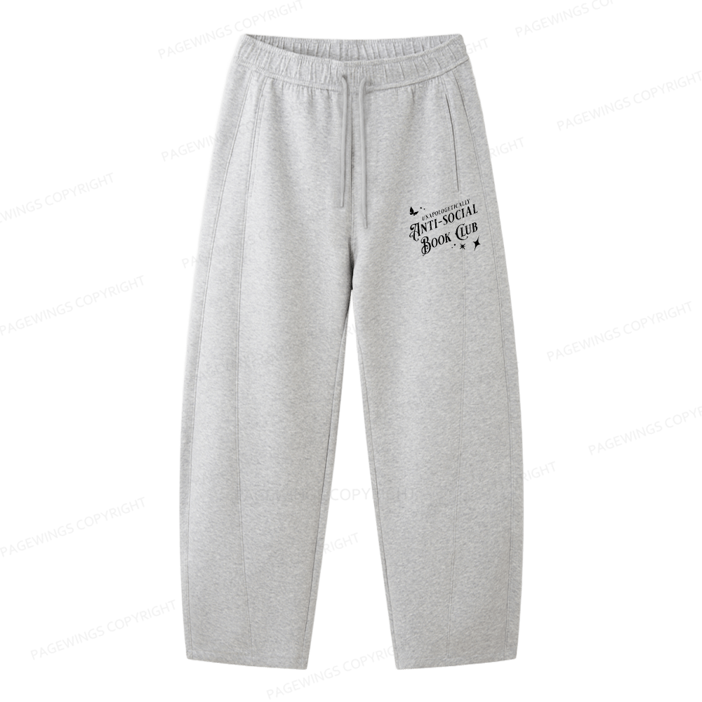 Pagewings Anti-social Book Club Unisex Barrel Sweatpants