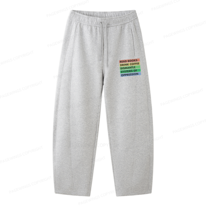 Pagewings Read Books Unisex Barrel Sweatpants