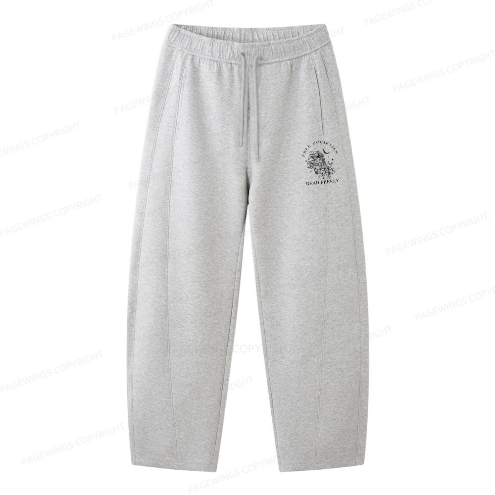 Pagewings Free Societies Read Freely Unisex Barrel Sweatpants