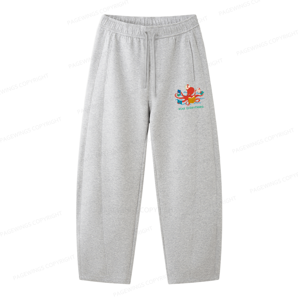 Pagewings Read Everything Unisex Barrel Sweatpants
