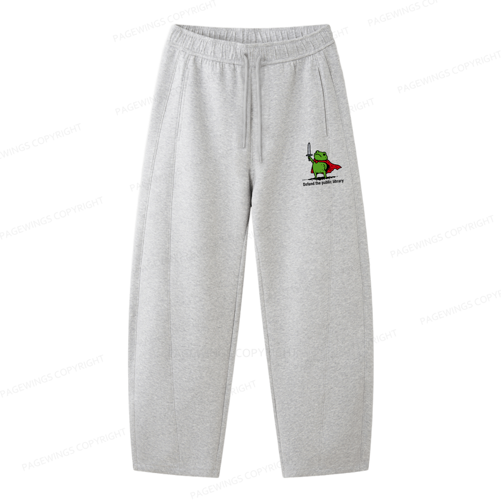 Pagewings Defend The Public Library Unisex Barrel Sweatpants