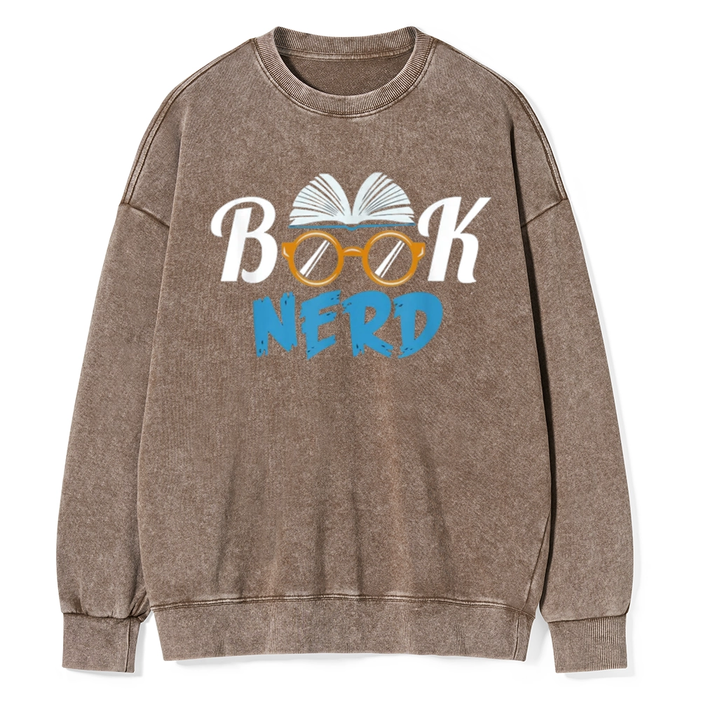 Pagewings Book Nerd Unisex Washed Sweatshirt