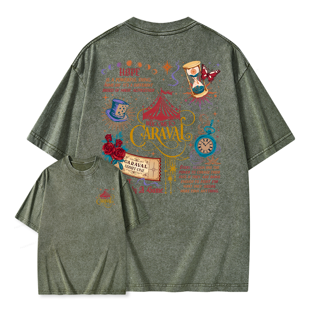 Pagewings Bookish Fantasy Unisex Washed T-shirt