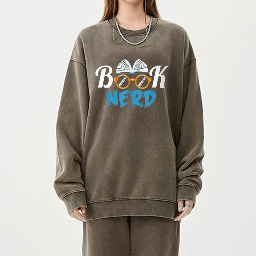 Pagewings Book Nerd Unisex Washed Sweatshirt