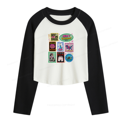 Pagewings New Achievement Women Long Sleeve Crop Raglan T-shirt
