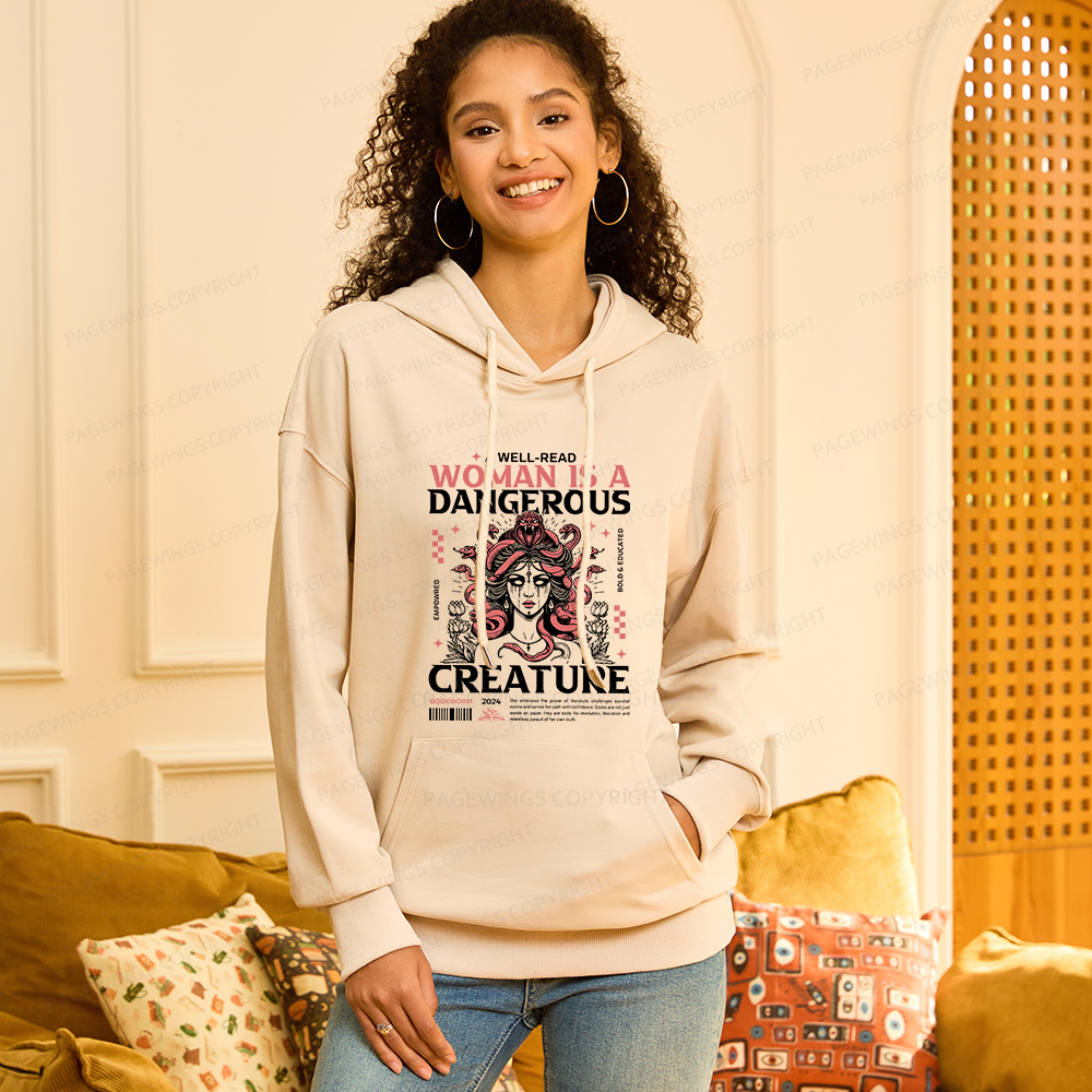 Pagewings  A Well-Read Woman is A Dangerous Creature Unisex Classic Hoodie