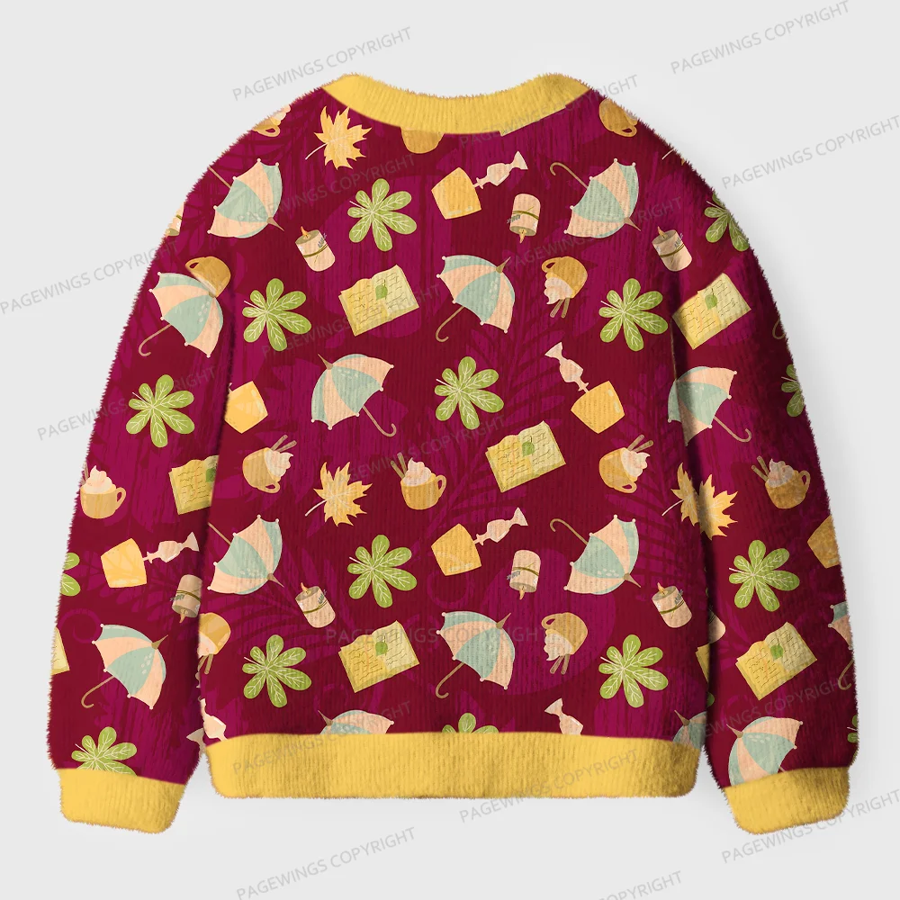 Pagewings Cozy Reading Unisex Ugly Cardigan Sweaters