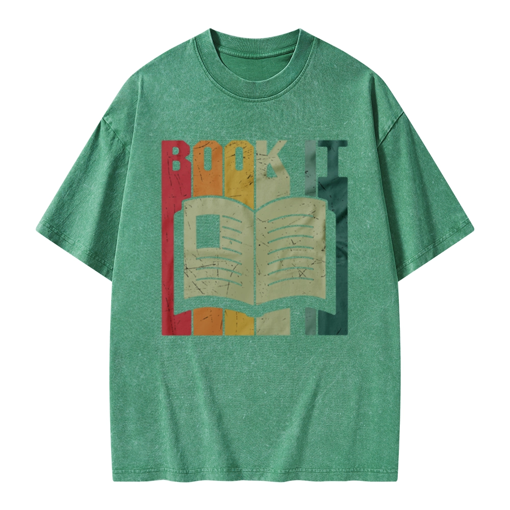 Pagewings Book It Retro 80s Unisex Washed T-shirt