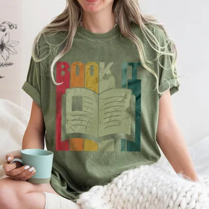 Pagewings Book It Retro 80s Unisex Washed T-shirt