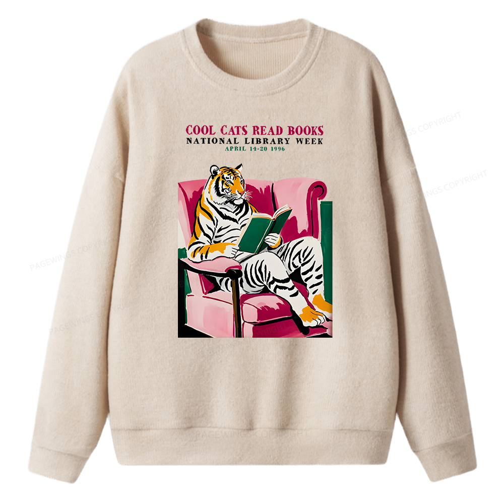 Pagewings Library Week Poster 1996 Unisex Knit Sweatshirt