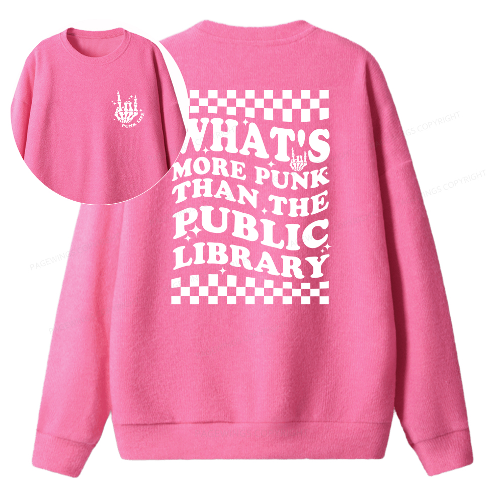 Pagewings Punk The Public Library Unisex Knit Sweatshirt