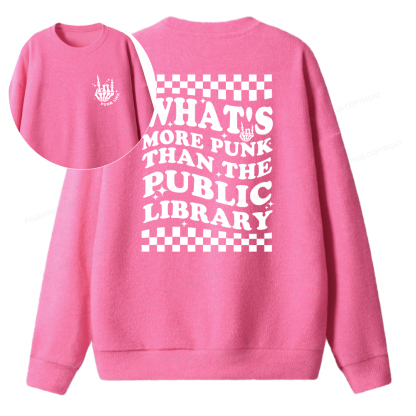 Pagewings Punk The Public Library Unisex Knit Sweatshirt