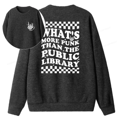 Pagewings Punk The Public Library Unisex Knit Sweatshirt