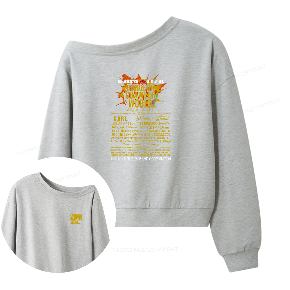 Pagewings Fuel Your Imagination With Sci-Fi World Tour Women Off  Shoulder Sweatshirt