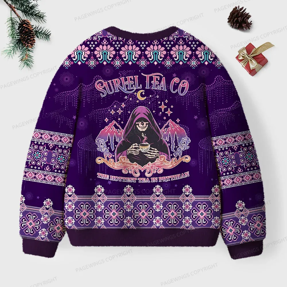 Pagewings Fantasy Surel Tea Unisex Ugly Knit Sweatshirt