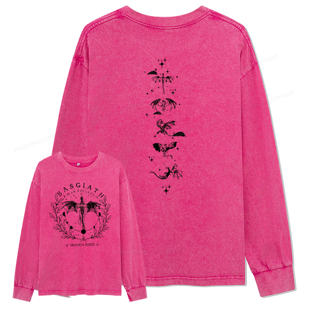 Pagewings Fantasy Team Unisex Washed Long Sleeve T-shirt