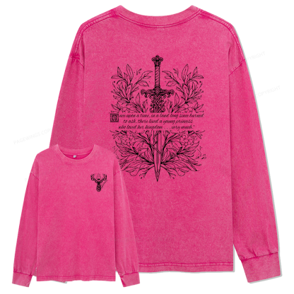 Pagewings Fireheart Unisex Washed Long Sleeve T-shirt