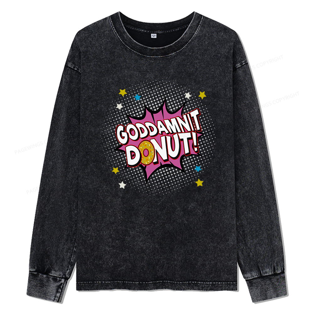 Pagewings Sci-Fi Lover Unisex Washed Long Sleeve T-shirt