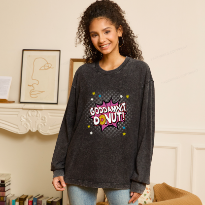 Pagewings Sci-Fi Lover Unisex Washed Long Sleeve T-shirt