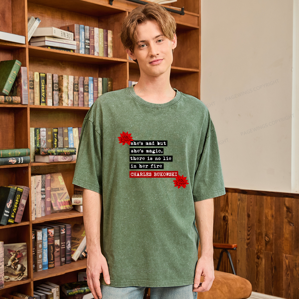 Pagewings She's Mad But Magic Unisex Washed T-shirt