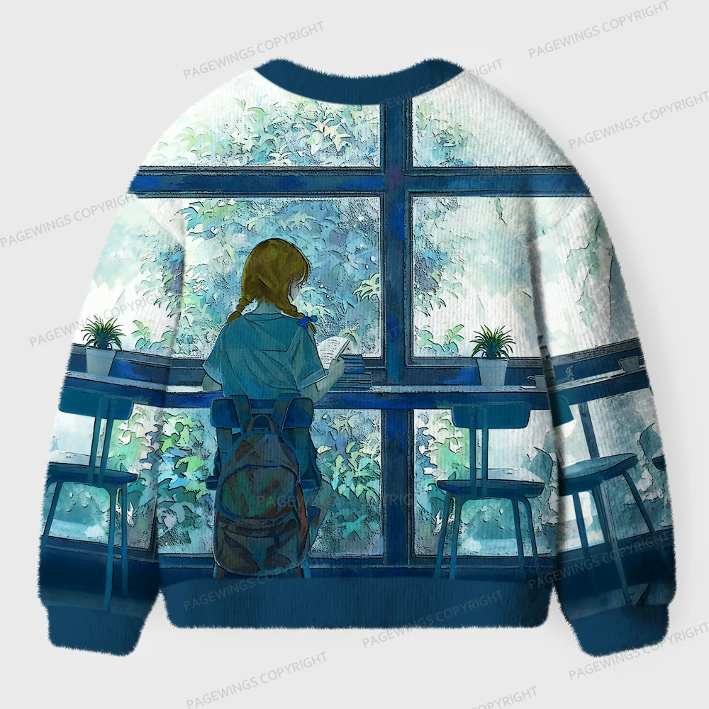 Pagewings Book Girl Unisex Ugly Cardigan Sweaters