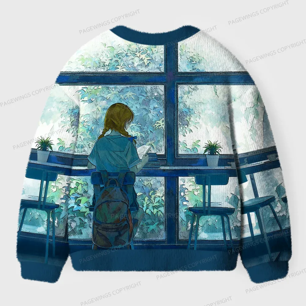 Pagewings Book Girl Unisex Ugly Cardigan Sweaters