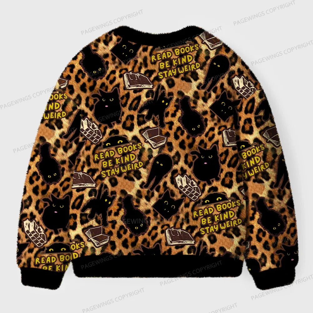 Pagewings Read Books Be Kind Stay Weird Unisex Ugly Cardigan Sweaters