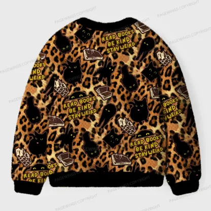 Pagewings Read Books Be Kind Stay Weird Unisex Ugly Cardigan Sweaters