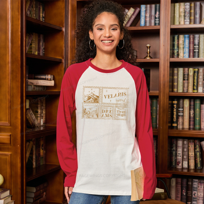 Pagewings Velaris Acotar Long Sleeve Raglan T-shirt