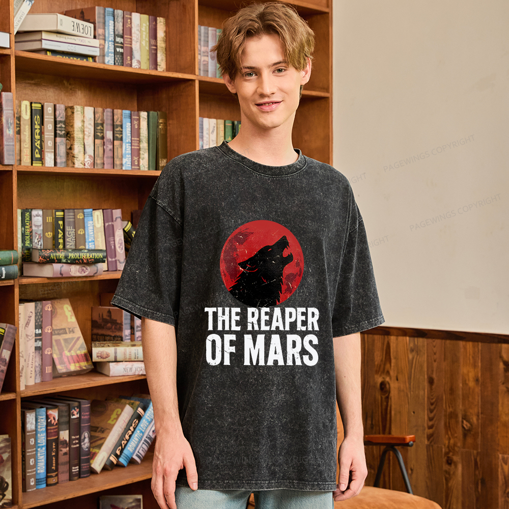 Pagewings The Reaper of Mars Unisex Washed T-shirt