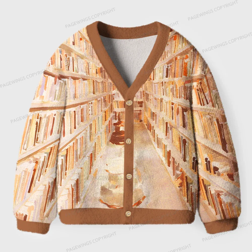 Pagewings Cozy Reading Unisex Ugly Cardigan Sweaters