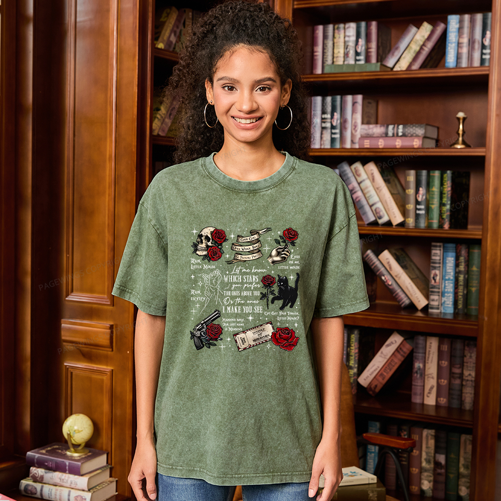 Pagewings Run Little Mouse Unisex Washed T-shirt