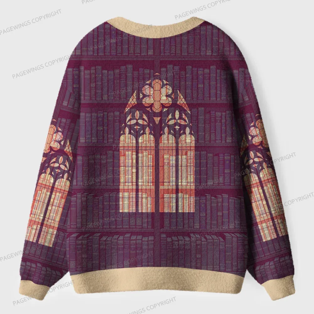 Pagewings Library Unisex Ugly Cardigan Sweaters