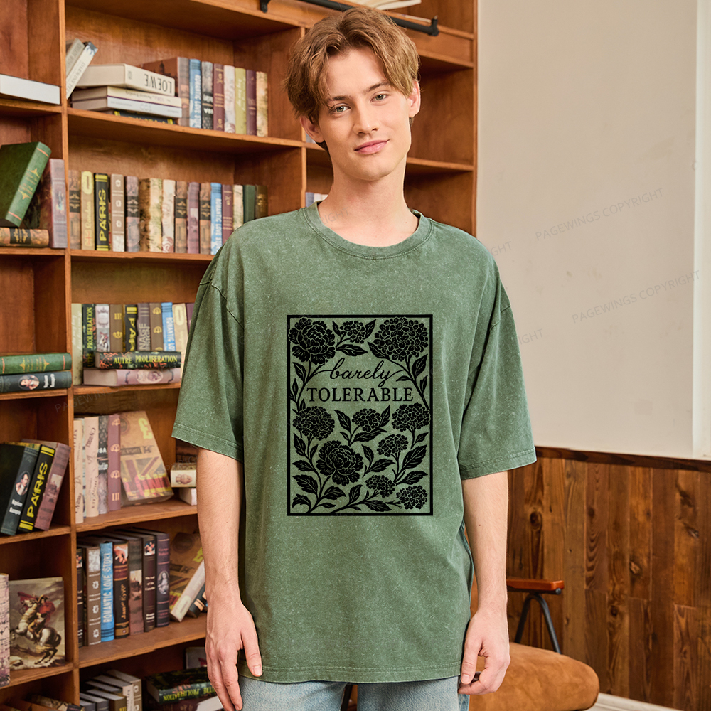 Pagewings Barley Tolerable Unisex Washed T-shirt