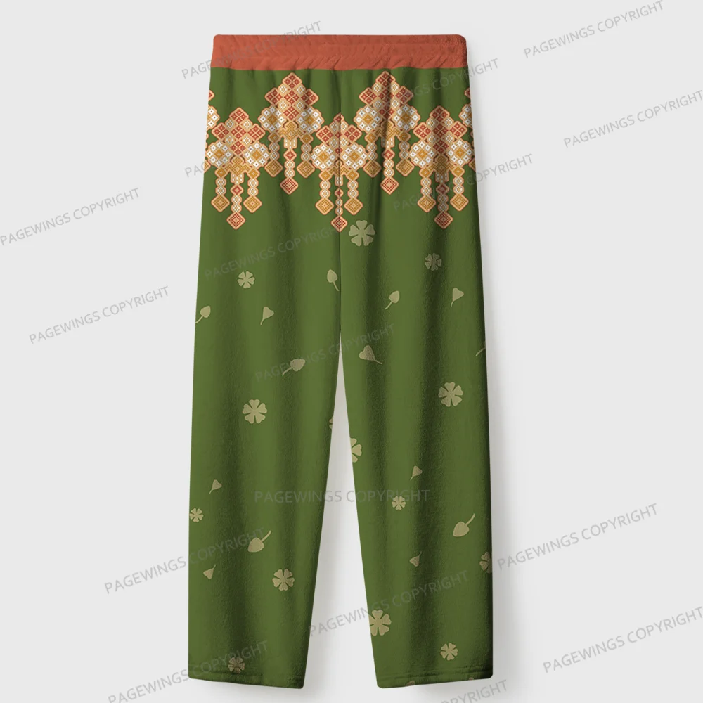 Pagewings Skeleton Reading Unisex Flannel Pajama Set