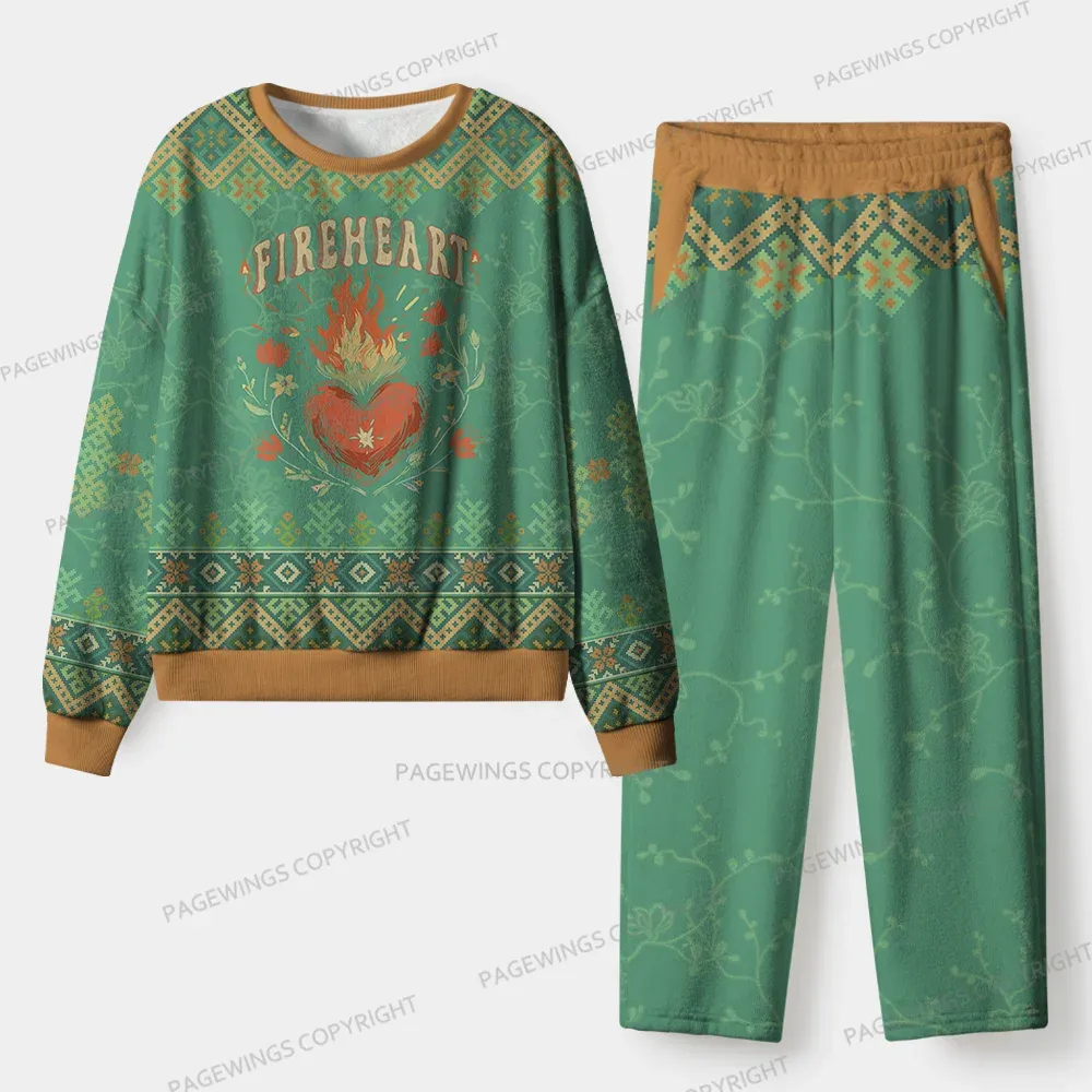 Pagewings Fireheart Unisex Flannel Pajama Set