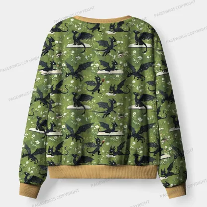 Pagewings Book Dragon Unisex Flannel Pajama Set