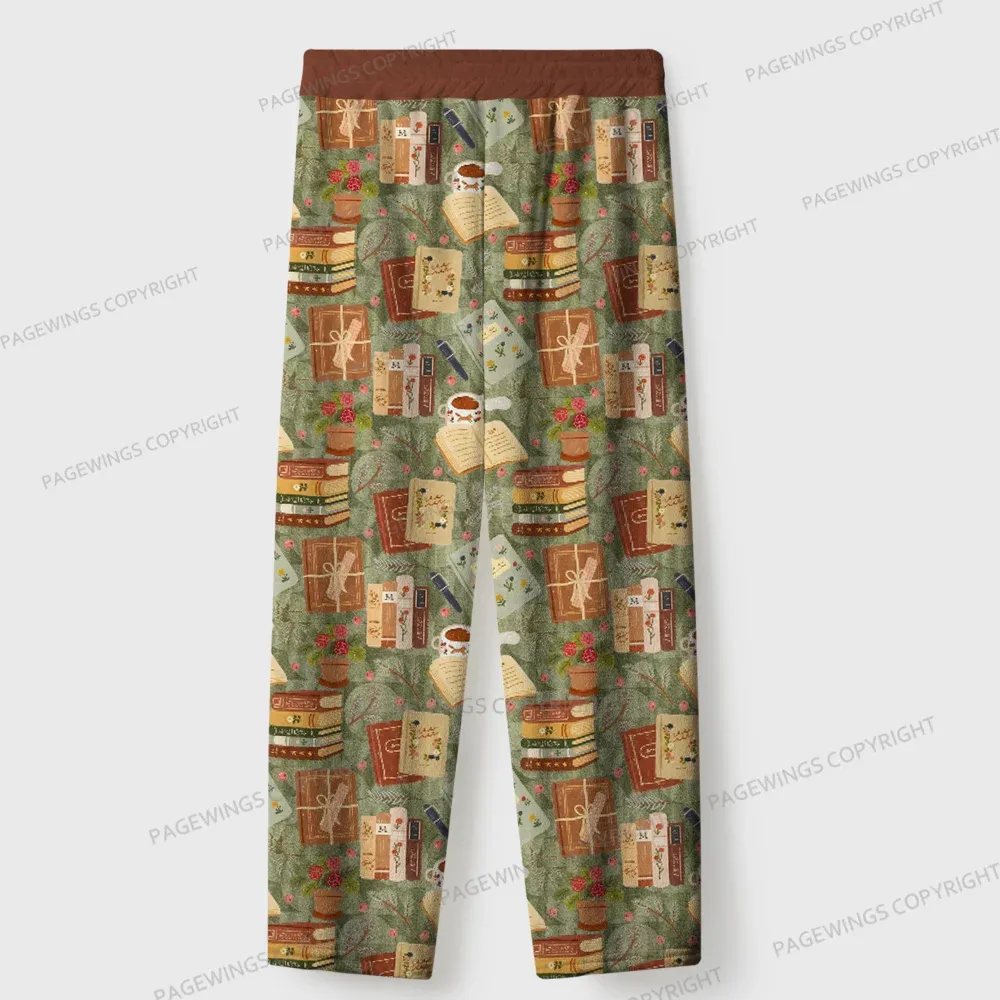 Pagewings I Like Books Unisex Flannel Pajama Set