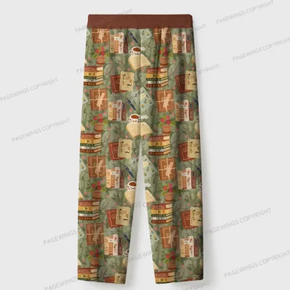 Pagewings I Like Books Unisex Flannel Pajama Set