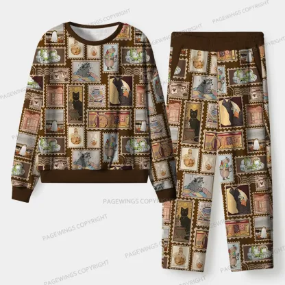 Pagewings Just Animals Who Love Reading Unisex Flannel Pajama Set