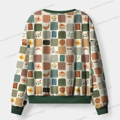 Pagewings Floral Reading Unisex Flannel Pajama Set