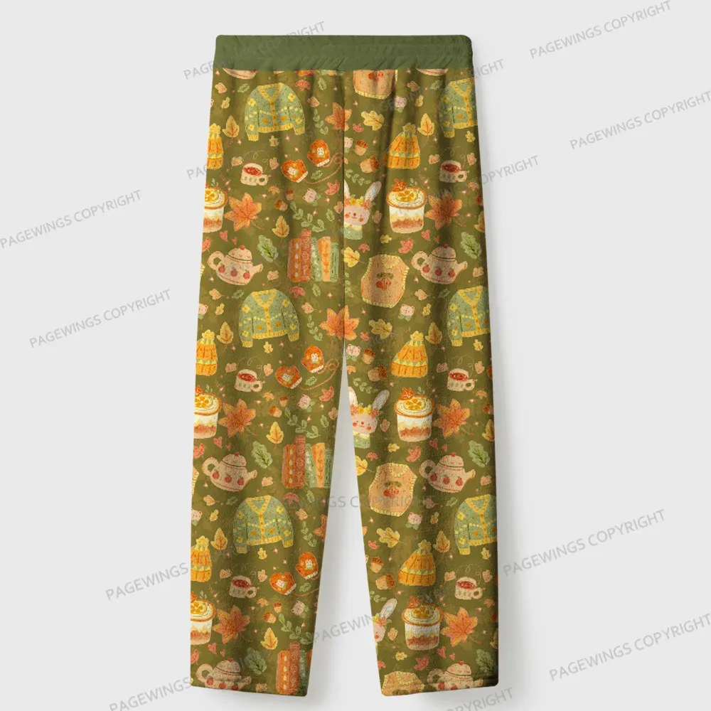 Pagewings Cozy Reading Unisex Flannel Pajama Set